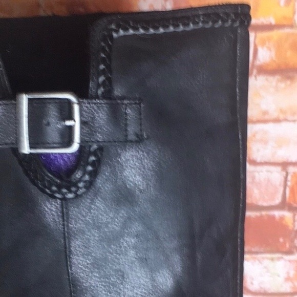 Vintage Y2K Tall Black Chucky Heel
Almond Toe Riding Boots - Picture 3 of 11